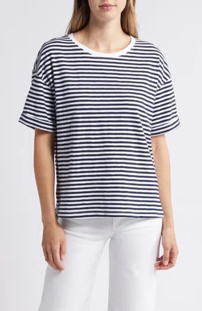 Caslon ® Relaxed Organic Cotton Boyfriend T-shirt In Black