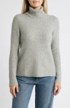 Caslon ® Rib Turtleneck Sweater In Gray