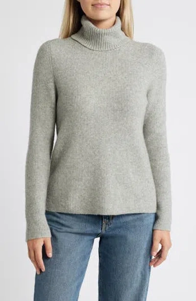 Caslon ® Rib Turtleneck Sweater In Gray