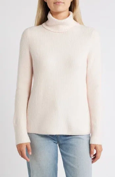 Caslon ® Rib Turtleneck Sweater In Pink Peony Bud