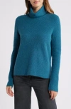 Caslon ® Rib Turtleneck Sweater In Teal Feather