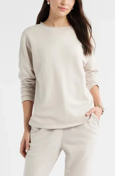 Caslon ® Roll Crewneck Terry Sweatshirt In Neutral