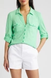 Caslon ® Roll Tab Knit Shirt In Green Celtic