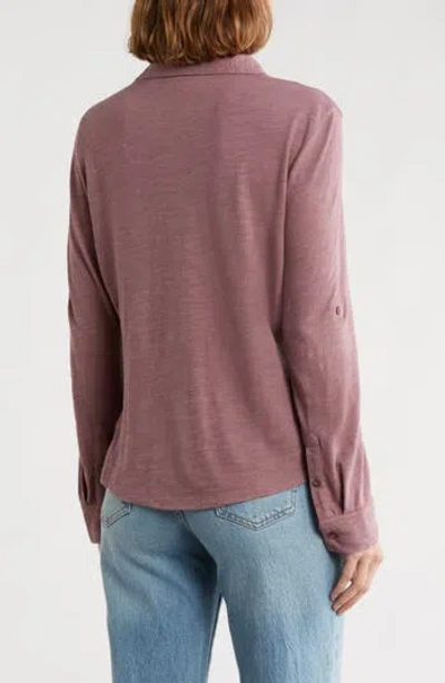 Caslon ® Roll Tab Knit Shirt In Purple