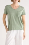 Caslon ® Rolled Burnout T-shirt In Green