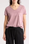 Caslon ® Rolled Burnout T-shirt In Purple Taupe