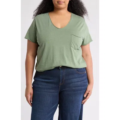 Caslon ® Rolled Burnout Top In Green Bronze