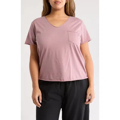 Caslon ® Rolled Burnout Top In Purple Taupe