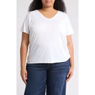 Caslon ® Rolled Burnout Top In White