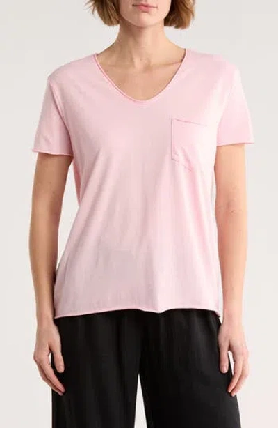 Caslon ® Rolled Burnout T-shirt In Pink