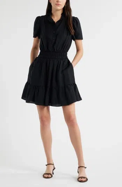 Caslon ® Ruffle Detail Dress In Black