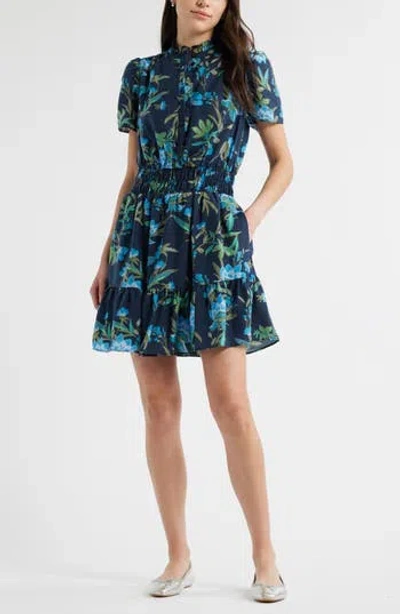 Caslon ® Ruffle Detail Dress In Blue