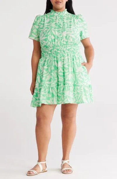 Caslon ® Ruffle Detail Dress In Green