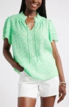 Caslon ® Ruffle Top In Green