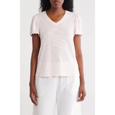 Caslon ® Scallop Trim T-shirt