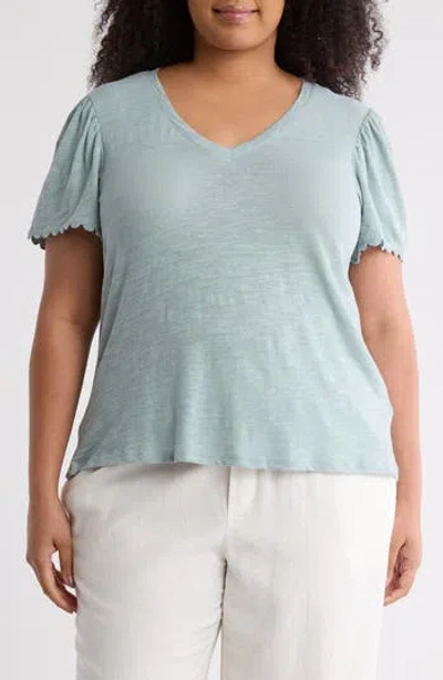 Caslon ® Scallop Trim T-shirt