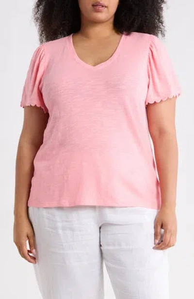 Caslon ® Scallop Trim T-shirt