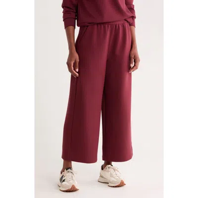 Caslon ® Scuba Wide Leg Pants In Burgundy