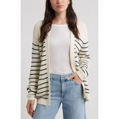 Caslon ® Shaker Stitch Pima Cotton Cardigan In Neutral