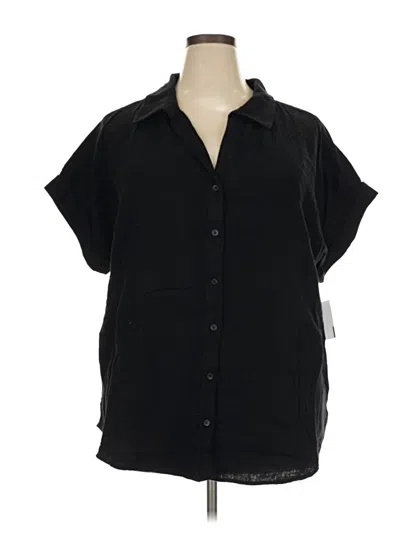 Caslon Short Sleeve Blouse In Black