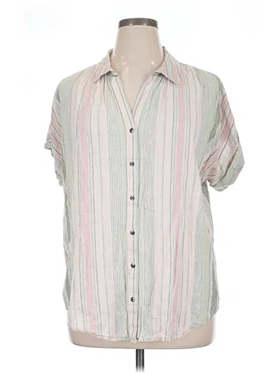 Pre-owned Caslon Short Sleeve Blouse In Pink