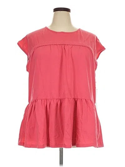 Caslon Short Sleeve Blouse In Pink