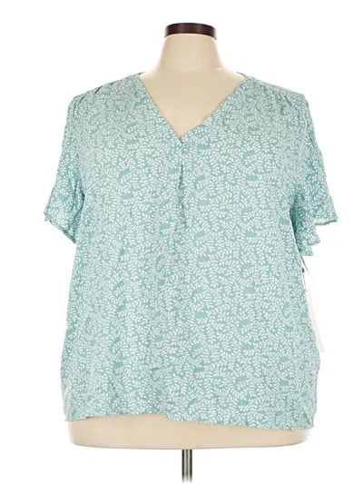 Caslon Short Sleeve Blouse In Blue