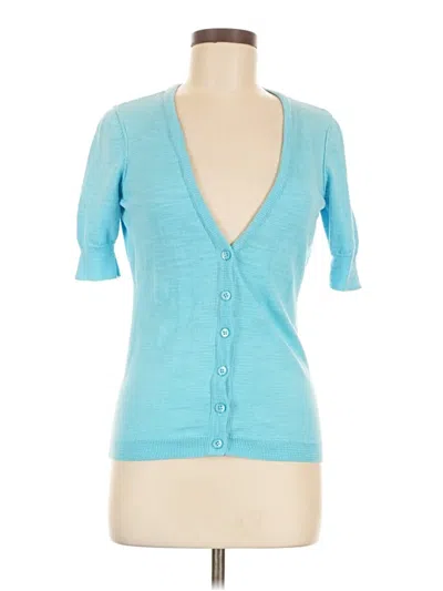 Pre-owned Caslon Short Sleeve Henley Shirt In Blue
