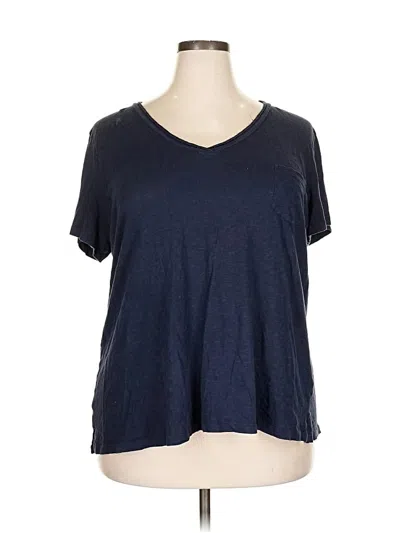Pre-owned Caslon Short Sleeve T-shirt In Blue