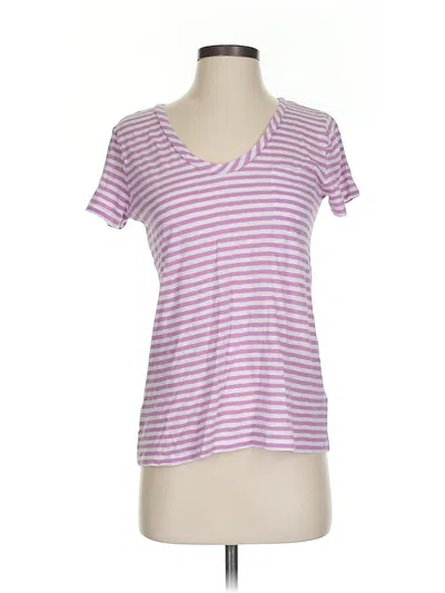 Pre-owned Caslon Short Sleeve T-shirt In Purple