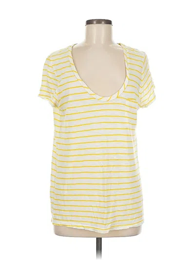 Pre-owned Caslon Short Sleeve T-shirt In Yellow