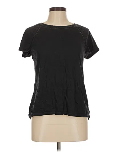 Pre-owned Caslon Short Sleeve Top Black Crew Neck Tops