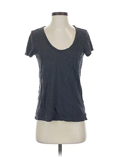 Pre-owned Caslon Short Sleeve Top Gray Scoop Neck Tops