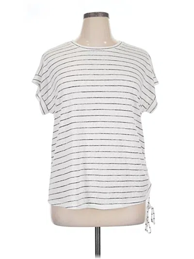 Pre-owned Caslon Short Sleeve Top Silver Boatneck Tops