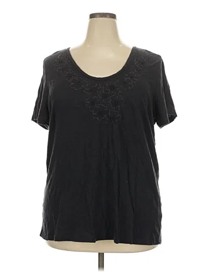 Pre-owned Caslon Short Sleeve T-shirt In Black