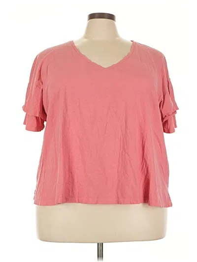 Pre-owned Caslon Short Sleeve T-shirt In Pink
