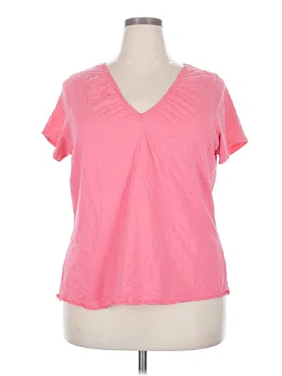 Pre-owned Caslon Short Sleeve T-shirt In Pink
