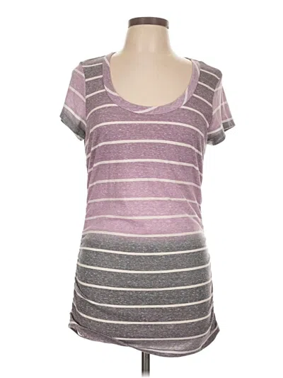 Pre-owned Caslon Short Sleeve T-shirt In Purple