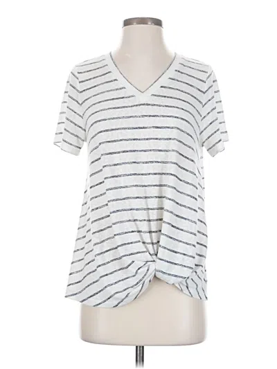 Pre-owned Caslon Short Sleeve T-shirt In Silver