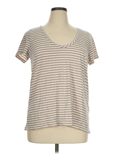 Pre-owned Caslon Short Sleeve T-shirt In Tan