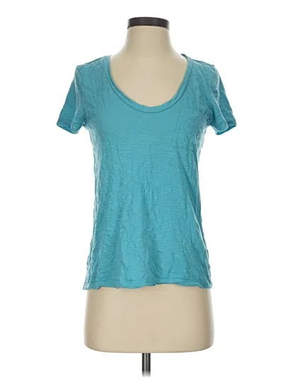 Pre-owned Caslon Short Sleeve T-shirt In Teal