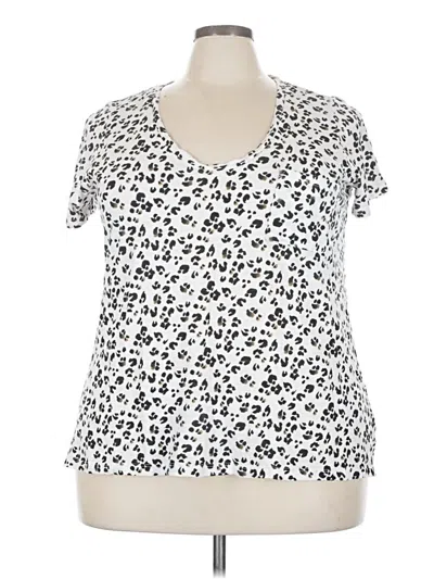 Pre-owned Caslon Short Sleeve T-shirt In White