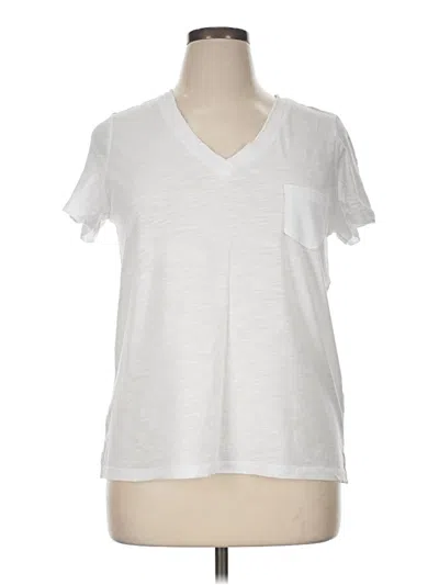 Pre-owned Caslon Short Sleeve T-shirt In White