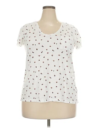 Pre-owned Caslon Short Sleeve T-shirt In White