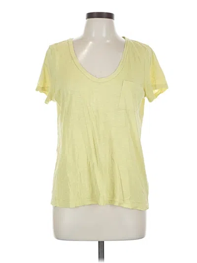 Pre-owned Caslon Short Sleeve T-shirt In Yellow