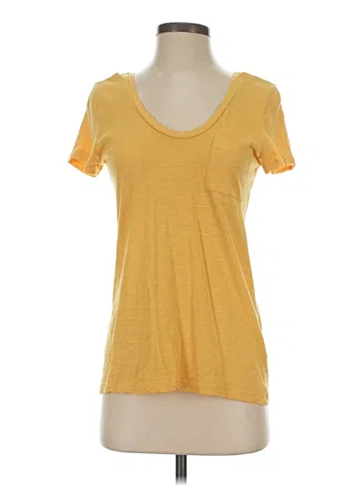 Pre-owned Caslon Short Sleeve T-shirt In Yellow