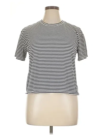 Pre-owned Caslon Short Sleeve Turtleneck In Ivory