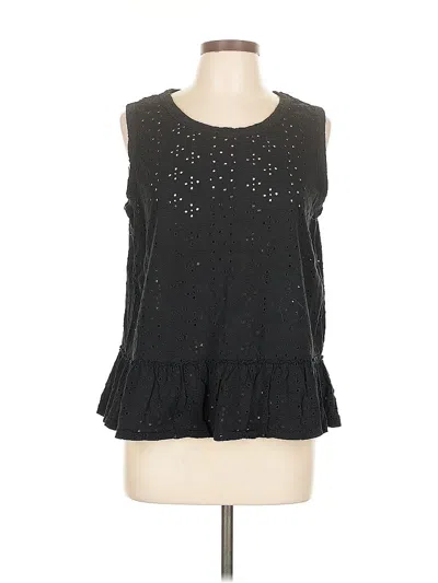 Pre-owned Caslon Sleeveless Blouse In Black