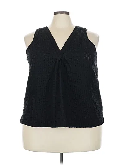Pre-owned Caslon Sleeveless Blouse In Black