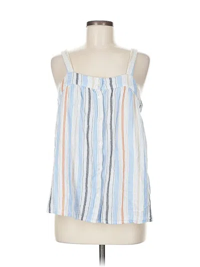 Pre-owned Caslon Sleeveless Blouse In Blue
